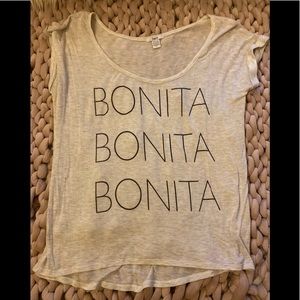 Bar III off white Bonita tee shirt
